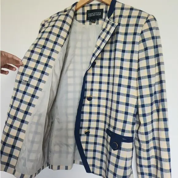 Vintage Executive Collection Plaid Blazer - Picture 7 of 9
